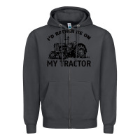 Smoke I D Rather Be On My Tractor Zipper Hoodie - Bettercallsaul