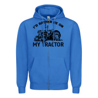 True Royal I D Rather Be On My Tractor Zipper Hoodie - Bettercallsaul