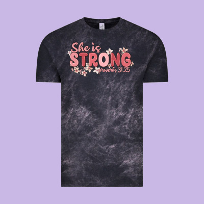 She Is Strong Proverbs 31 25 Vintage Tee Designed By Maliassmallbusiness