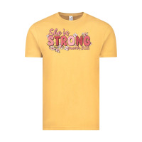 Vintage Mustard she is strong proverbs 31 25 Vintage Tee - MaliasSmallBusiness