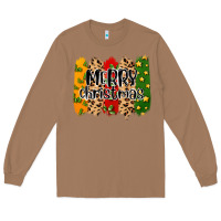 Toasted Coconut merry christmas brushstrokes Long Sleeve Tee - MaliasSmallBusiness