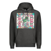 Charcoal Heather dino mite egg hunter Premium Hoodie - TumblerDesignByShophia
