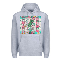 Heather Grey dino mite egg hunter Premium Hoodie - TumblerDesignByShophia
