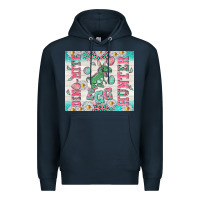Navy dino mite egg hunter Premium Hoodie - TumblerDesignByShophia