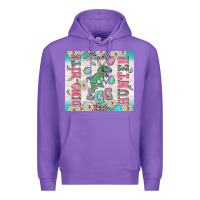 Purple dino mite egg hunter Premium Hoodie - TumblerDesignByShophia