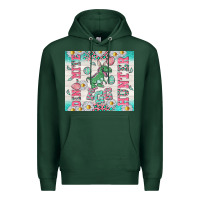 Sports Green dino mite egg hunter Premium Hoodie - TumblerDesignByShophia