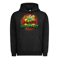 Pigment Black feeling blacknificent Urban Hoodie - FaDigitalArtStudio