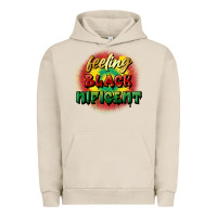 Pigment French Oak feeling blacknificent Urban Hoodie - FaDigitalArtStudio
