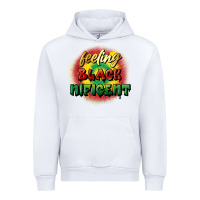 White feeling blacknificent Urban Hoodie - FaDigitalArtStudio
