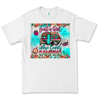 White just a girl who loves camping Premium Tee - JahusDesignShop