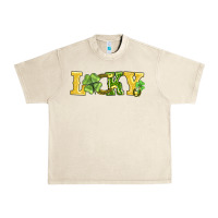 Sandshell lucky horseshoe and four leaf clover Urban Heavy Tee - AdoDesignShop
