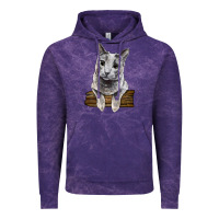 Cloud Purple Russian Blue Cat Face Vintage Hoodie - LillyAllenDesigns