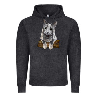 Vintage Black Russian Blue Cat Face Vintage Hoodie - LillyAllenDesigns