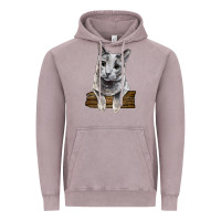 Vintage Zinc Russian Blue Cat Face Vintage Hoodie - LillyAllenDesigns