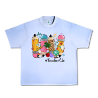 Grape Ice teacher life pencils Urban Heavy Tee - MaliasSmallBusiness