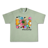Oil Green teacher life pencils Urban Heavy Tee - MaliasSmallBusiness
