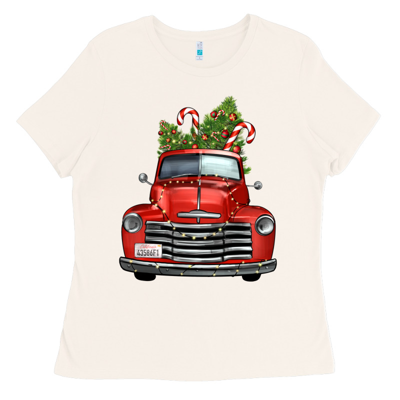 Christmas Trees Truck Ladies Tee by FaDigitalArtStudio | Teevron