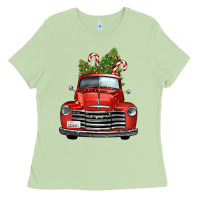Matcha christmas trees truck Ladies Tee - FaDigitalArtStudio