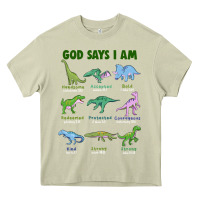 Mossy god says i am dinosaurs Heavy Core Tee - JahusDesignShop