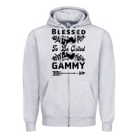 Heather Grey Blessed To Be Called Gammy Zipper Hoodie - Bettercallsaul