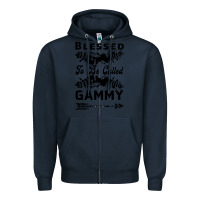 Navy Blessed To Be Called Gammy Zipper Hoodie - Bettercallsaul