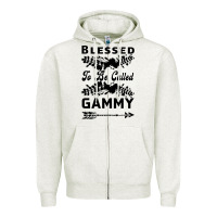 Oatmeal Heather Blessed To Be Called Gammy Zipper Hoodie - Bettercallsaul