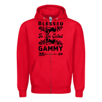 Red Blessed To Be Called Gammy Zipper Hoodie - Bettercallsaul