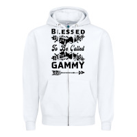 White Blessed To Be Called Gammy Zipper Hoodie - Bettercallsaul