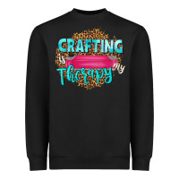 Black crafting is my therapy Heavyweight Sweatshirt - NancyCooperArtShop