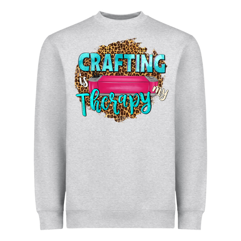 Crafting Is My Therapy Heavyweight Sweatshirt by NancyCooperArtShop | Teevron
