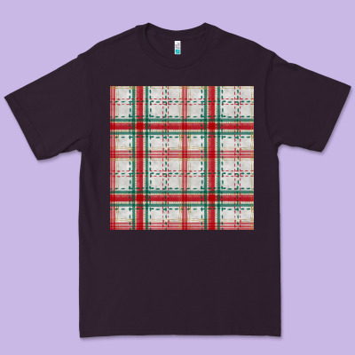 Christmas Plaid Seamless Pattern Premium Tee Designed By Bundleandbundleshop