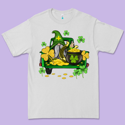 St Patricks Truck And Gnome Premium Tee Designed By Adodesignshop