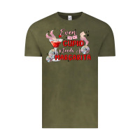 Vintage Olive even cupid need a margarita Vintage Tee - MaliasSmallBusiness