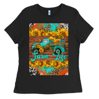 Black farm life and truck air freshener Ladies Tee - HRA Design Shop