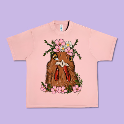 Chicken Urban Heavy Tee Designed By Maliassmallbusiness