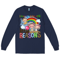 Navy i love my job for all the little reasons Long Sleeve Tee - NancyCooperArtShop