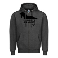 Charcoal Heather everybody's gotta horse neigh Zipper Hoodie - Bettercallsaul