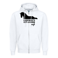 White everybody's gotta horse neigh Zipper Hoodie - Bettercallsaul