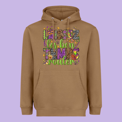 Loissez Les Bon Temps Rouler Heavyweight Hoodie Designed By Howdyjamesfarm