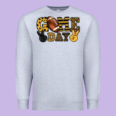 Game Day Yellow And Black Team Color Premium Sweatshirt Designed By Howdyjamesfarm