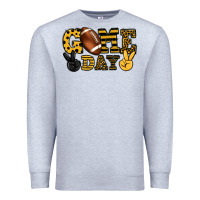 Heather Grey Game day yellow and black team color Premium Sweatshirt - HowdyJamesFarm