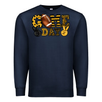 Navy Game day yellow and black team color Premium Sweatshirt - HowdyJamesFarm