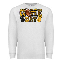 Oatmeal Heather Game day yellow and black team color Premium Sweatshirt - HowdyJamesFarm
