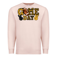 Pale Pink Game day yellow and black team color Premium Sweatshirt - HowdyJamesFarm