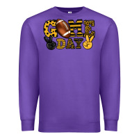 Purple Game day yellow and black team color Premium Sweatshirt - HowdyJamesFarm