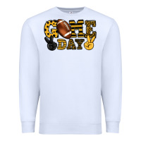 White Game day yellow and black team color Premium Sweatshirt - HowdyJamesFarm