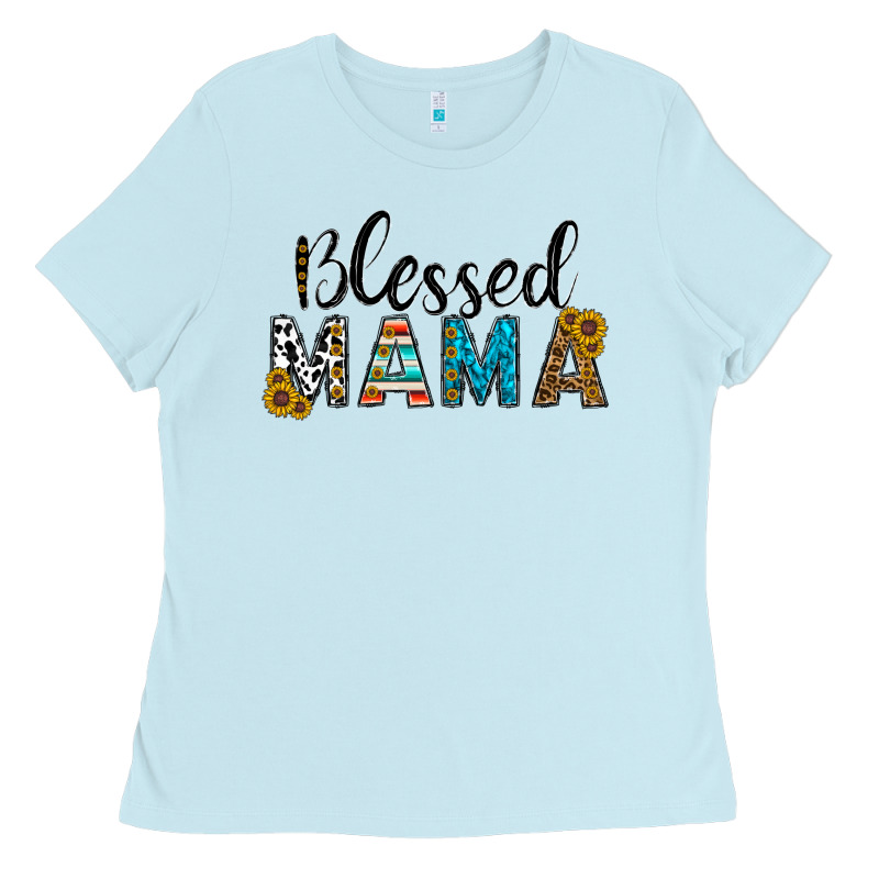 Blessed Mama Ladies Tee by CowhideDigitalArt | Teevron