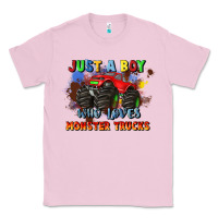 Bubblegum Pink just a boy who loves monster trucks Classic Tee - JahusDesignShop