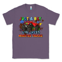 Lavender just a boy who loves monster trucks Classic Tee - JahusDesignShop
