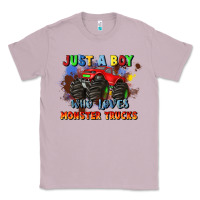 Lilac just a boy who loves monster trucks Classic Tee - JahusDesignShop